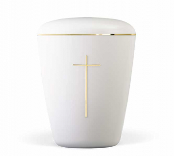 H26105 weiß, Kreuz in Gold