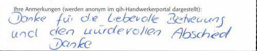 Rückmeldung